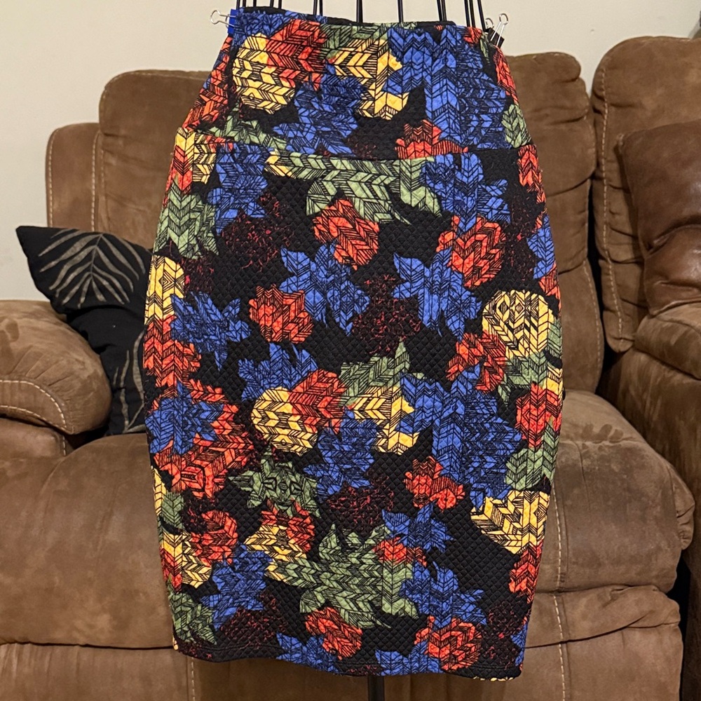 LulaRoe Colorful Floral Women's Pencil Skirt